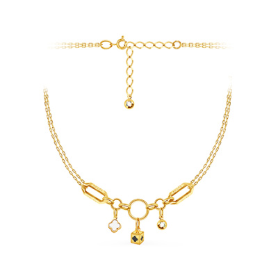 Колье арт. ПАНДЦК 22-19-16-Ж, Золото 585