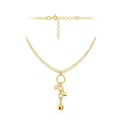 Колье арт. ПАНДЦ1К 15-19-96-Ж, Золото 585