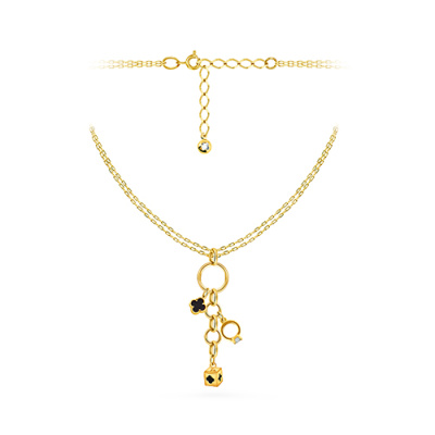 Колье арт. ПАНДЦ1К 15-307-6-Ж, Золото 585