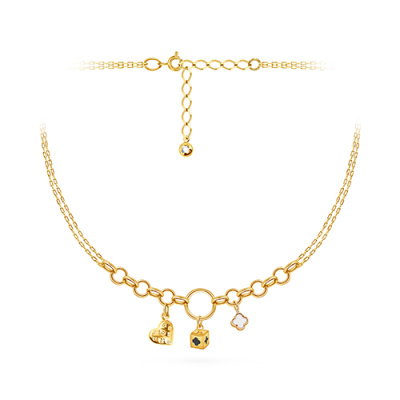 Колье арт. ПАНДЦК 4-9-Ж, Золото 585