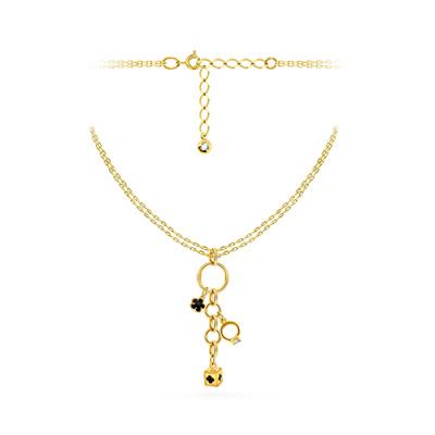 Колье арт. ПАНДЦ1К 15-45-6-Ж, Золото 585