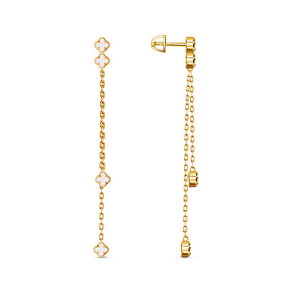 Серьги арт.СВВПУ 5-1-4-Ж, Золото 585