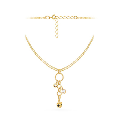 Колье арт. ПАНДЦ1К 15-19-16-Ж, Золото 585