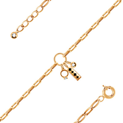 Браслет арт. ПАНДМБ 32-35-6, Золото 585 Без эмали