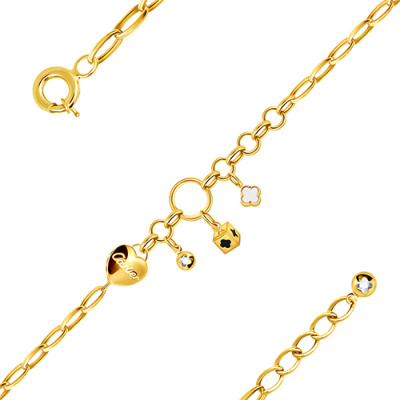 Браслет арт. ПАНДМБ 26-19-Ж, Золото 585 Без эмали