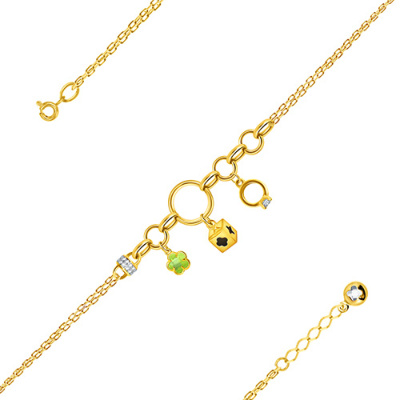 Браслет арт. ПАНДЦБ 23-345-64-Ж, Золото 585 Без эмали