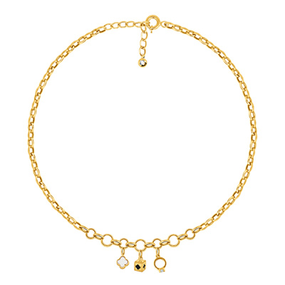 Колье арт. ПАНДМК 2-7-16-Ж, Золото 585