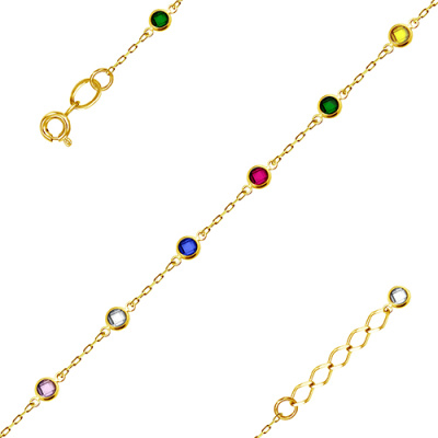 Браслет арт. ЦОФБ 4-Р-Ж, Золото 585 Без эмали