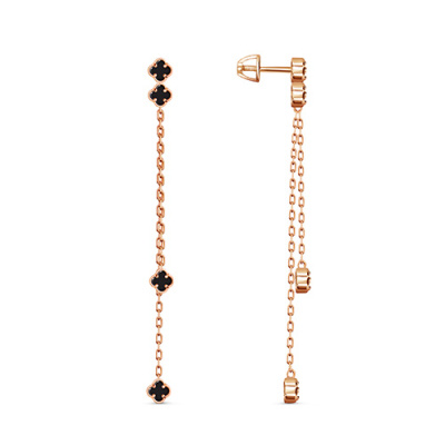 Серьги арт.СВВПУ 5-6-4, Золото 585