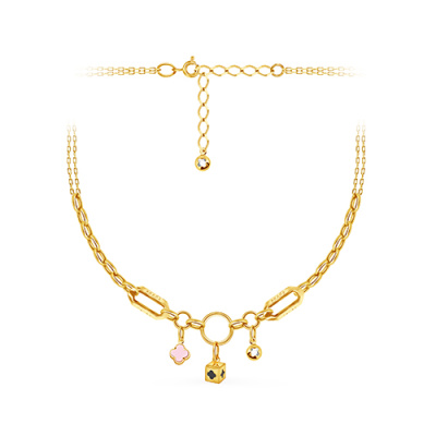 Колье арт. ПАНДЦК 27-319-96-Ж, Золото 585