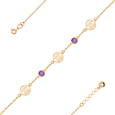 Браслет арт. ЦОФЕ1Б 12-10-3, Золото 585 Без эмали