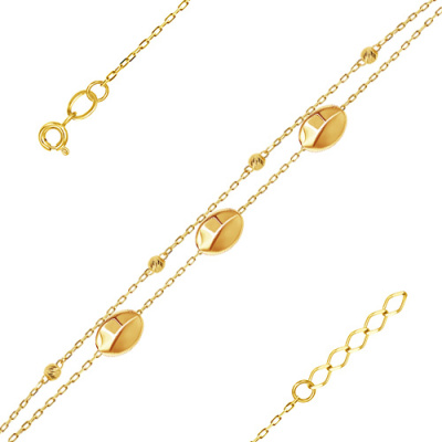 Браслет арт. ЦШК1Б 2-2-Ж, Золото 585