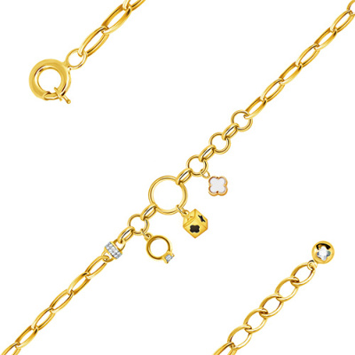 Браслет арт. ПАНДМБ 12-7-Ж, Золото 585 Без эмали